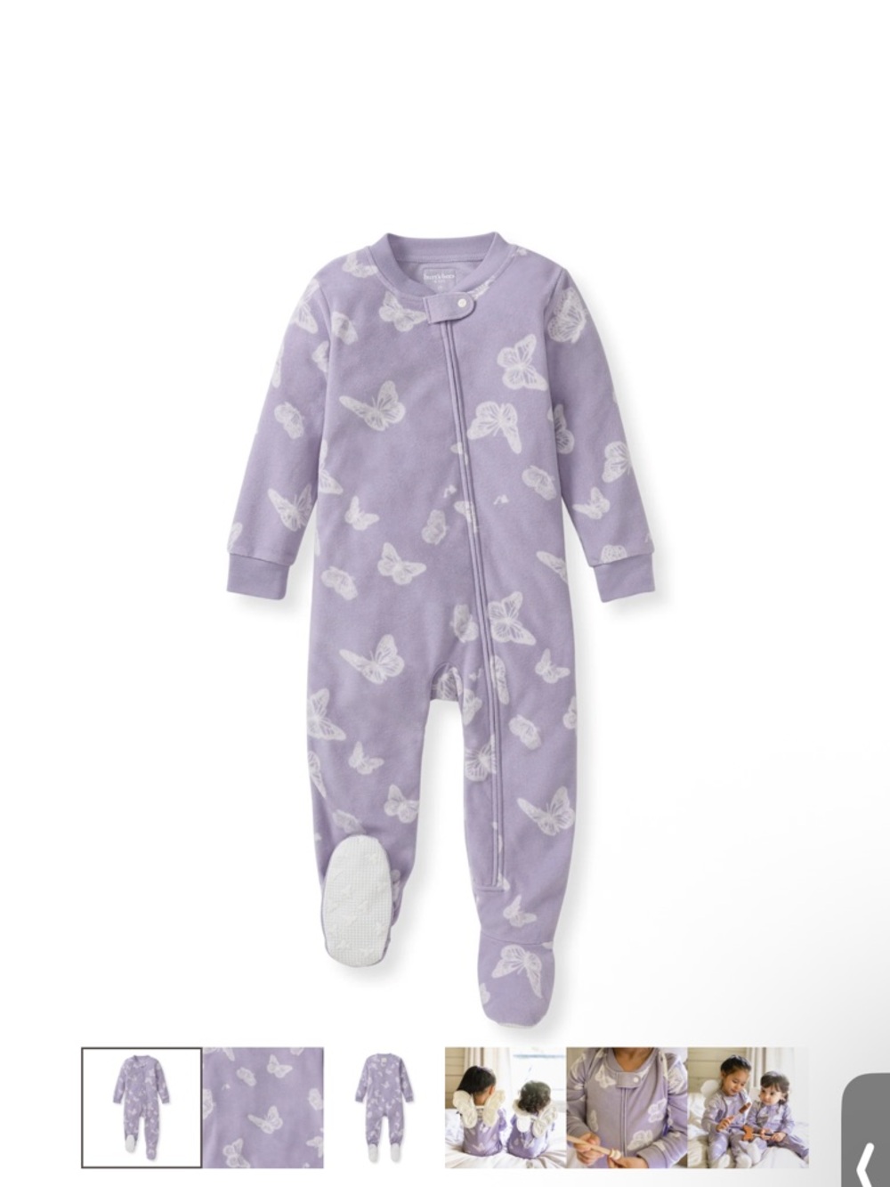 NWOT Burts Bees Baby Flutterflies Polarbee Repreve Microfleece PJs